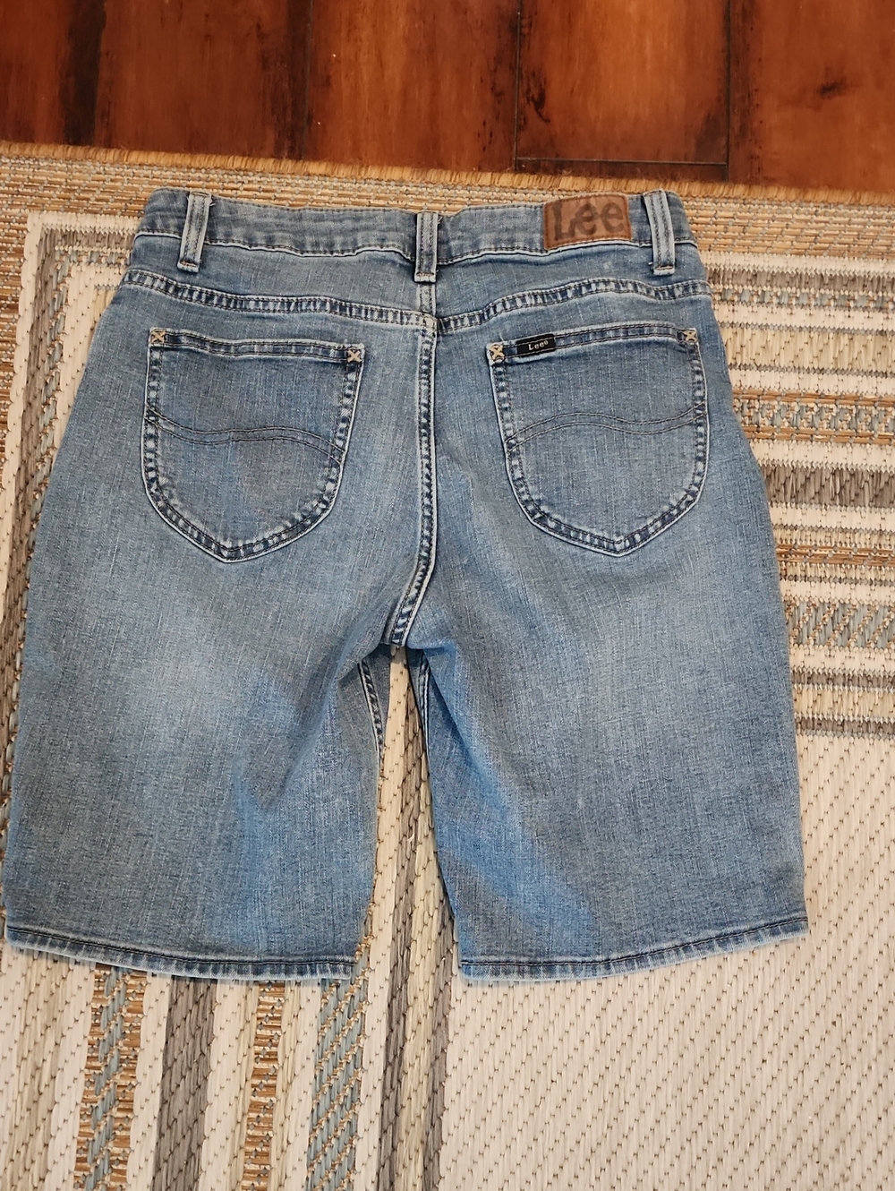 Lee Light Wash Womens Denim Jean Jorts Bermuda Shorts